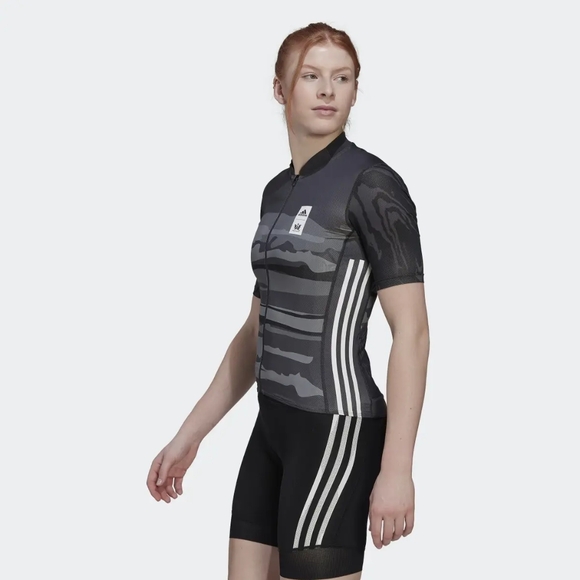 Women's Adidas x Thebe Magugu Aeroready Cycling Jersey - Picture 2 of 16
